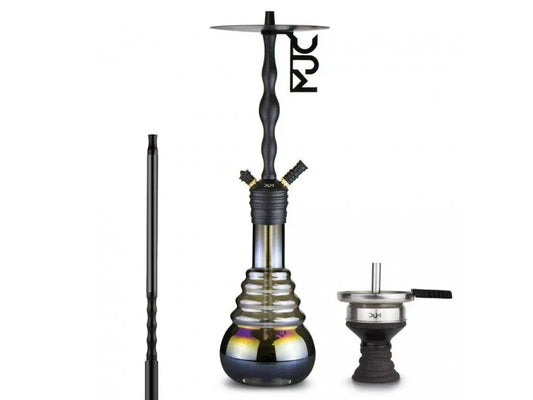 DUM D50 Zwart – Moderne Waterpijp met Volledig Zwarte Look & Aluminium Afwerking - Shisha Smaak