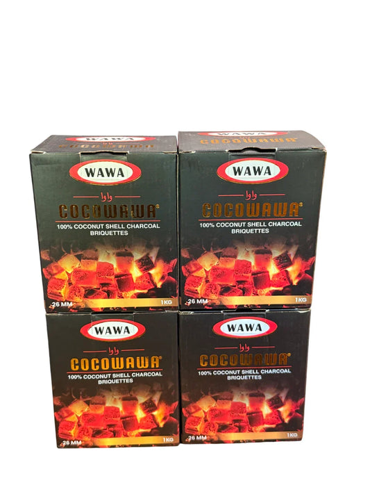 Coco Wawa Waterpijp Kolen 4KG – Professionele Kokosbriketten voor Extreem Lange Sessies - Shisha Smaak