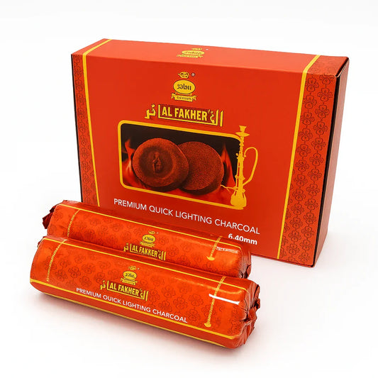 Al Fakher Easy Light houtskool 40mm – rol van 10 snelontbrandende shisha kolen voor waterpijp