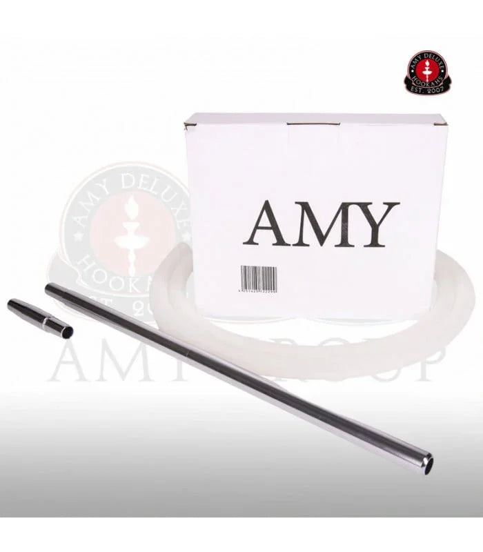 Amy Deluxe Set Siliconen Slang & Aluminium Mondstuk - Shisha Smaak