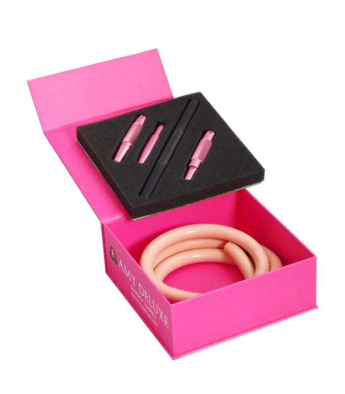 Amy Deluxe Siliconen Slang Aluminium Mondstuk S238 Roze - Shisha Smaak