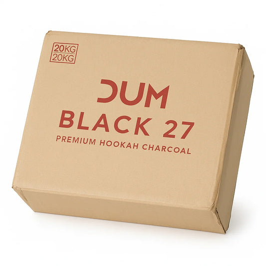 DUM 27 mm Black Kokos Waterpijp Kolen – 20 kg Bulkverpakking - Shisha Smaak