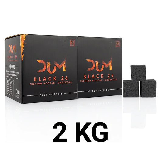 DUM 26 mm Kokos Waterpijp Kolen – 2 kg Natuurlijk & Geurvrij - Shisha Smaak