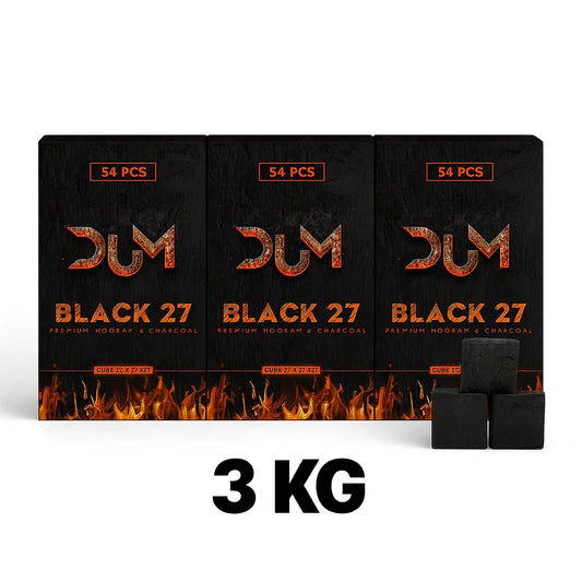 DUM 27 mm Kokoskolen 3 KG – Geur- & Smaakvrij, Lange Brandduur - Shisha Smaak