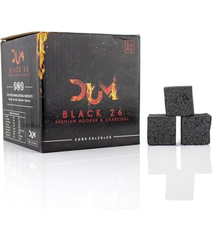 DUM Black 26 mm Kokoskolen – Geurloos & Lang Brandend | 1 KG - Shisha Smaak