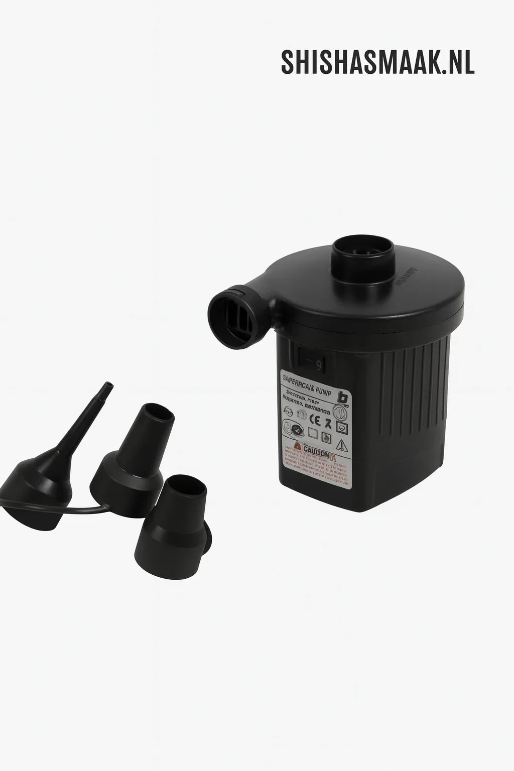 Elektrische Luchtpomp – Compacte Pomp met Muurstekker en Opzetstukken - Shisha Smaak