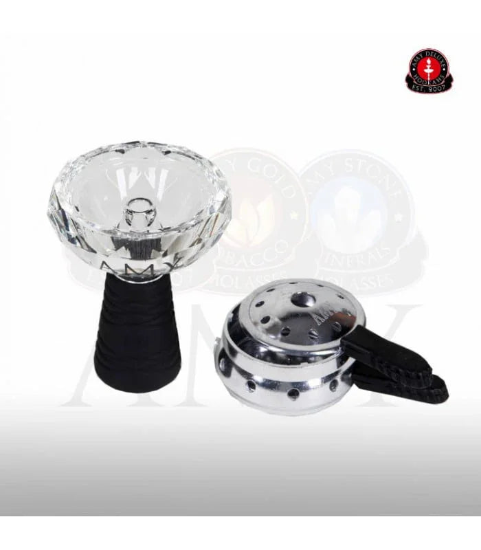 Amy Deluxe Kristal Glazen Tabakskop Set - Shisha Smaak