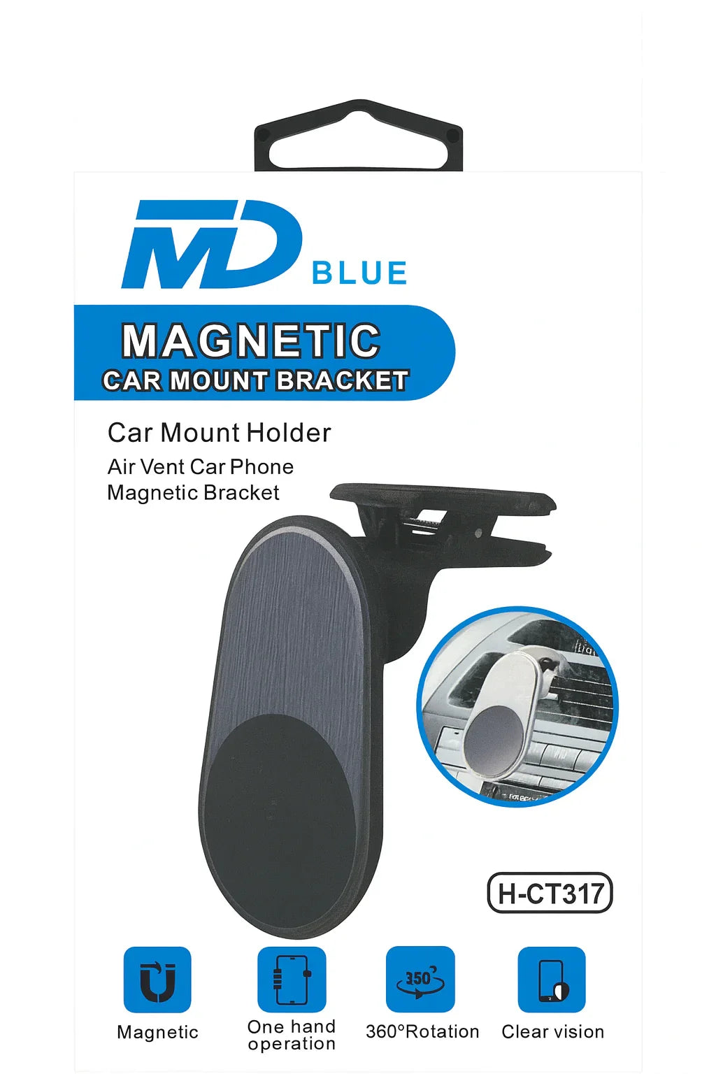 MD BLUE Magnetic Car Mount – Magnetische Telefoonhouder voor Ventilatierooster - Shisha Smaak