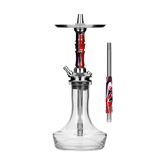 Moze Breeze Pro – Candy Line Red Purple hookah met kleurrijke vaas