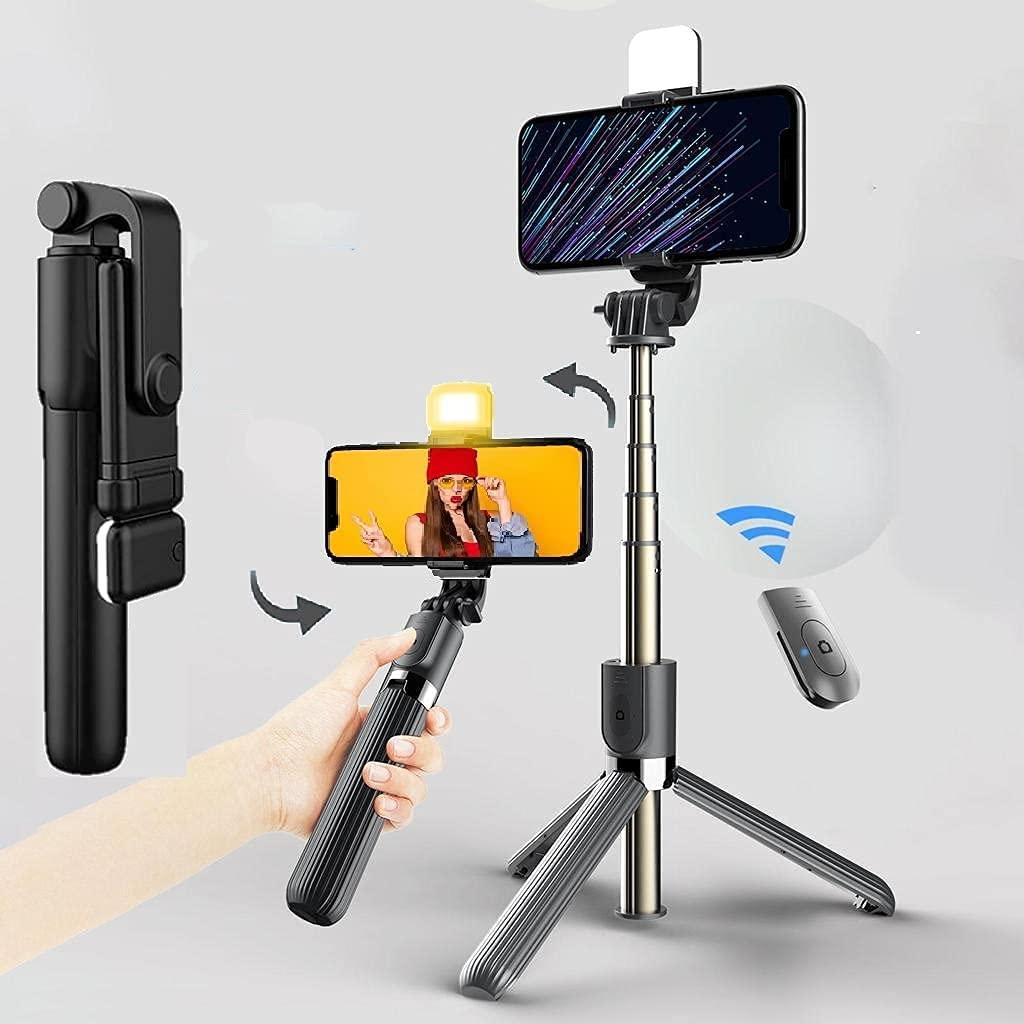 N08S Bluetooth Selfie Stick – Draadloze Selfiestick met Geïntegreerd Statief - Shisha Smaak