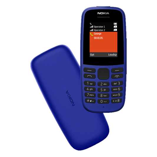 Nokia 105 Dual SIM – 4th Edition Mobiele Telefoon met Lange Batterijduur - Shisha Smaak