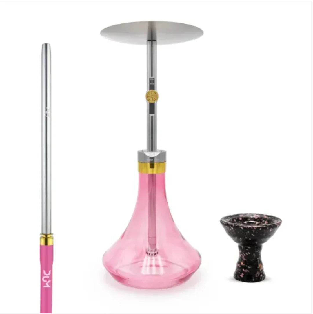 DUM Boost L D01 Roze – Grote Waterpijp met Industrieel Design & Roze Kleuraccenten - Shisha Smaak