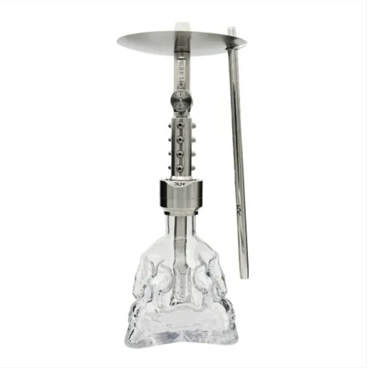 DUM Phillip P Silver Flame – Stijlvolle Waterpijp met Zilverkleurig Vlamdesign - Shisha Smaak