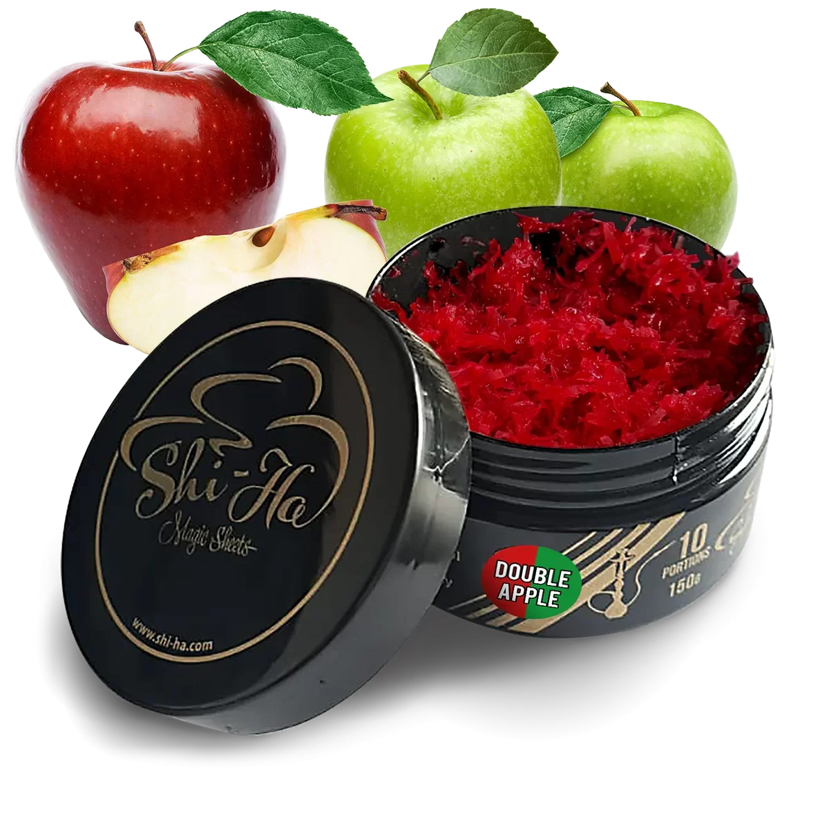 Shi-Ha Double Apple 150g – Waterpijptabak zonder nicotine | Alternatief voor Al Fakher Two Apples of beter bekend als dubbel appel in shisha lounge - Shisha Smaak
