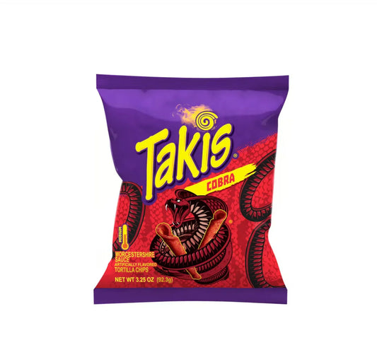 Takis Cobra USA 3-Pack – Extra Heet Amerikaanse Chips Voordeelverpakking - Shisha Smaak