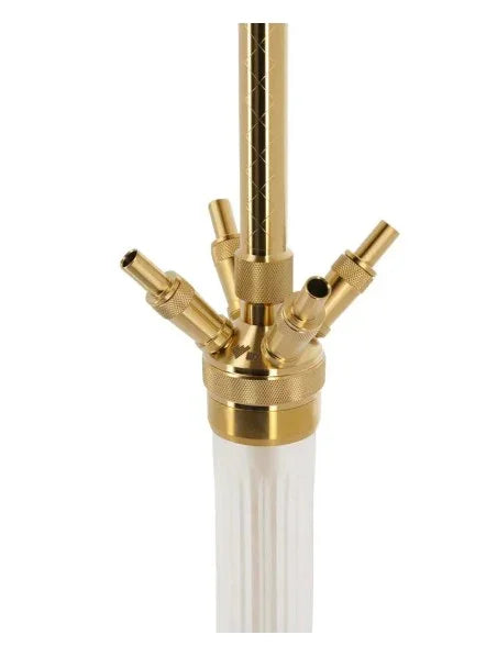 WD Hookah F60G-32 – Goud met Wit Vaas - Shisha Smaak