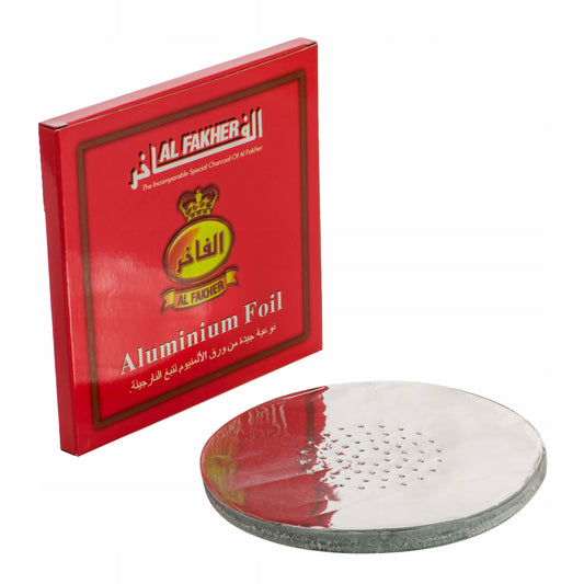 Al Fakher voorgeprikte folie 50 stuks – dikke Shisha aluminium of waterpijp folie
