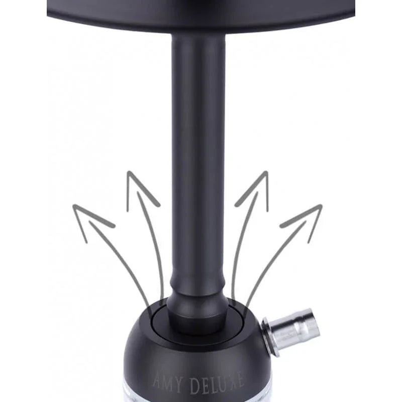 Amy Deluxe Alu Joy S Goud – premium gouden shisha waterpijp met glasvaas