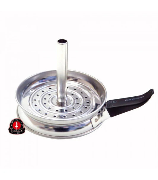 AMY Deluxe Hot Pan – Shisha Hittebeheer Opzetstuk – Alternatief voor Haardtop – Geschikt voor Steenkop, Siliconen & Glazen Tabakskoppen (6–7 cm) - Shisha Smaak