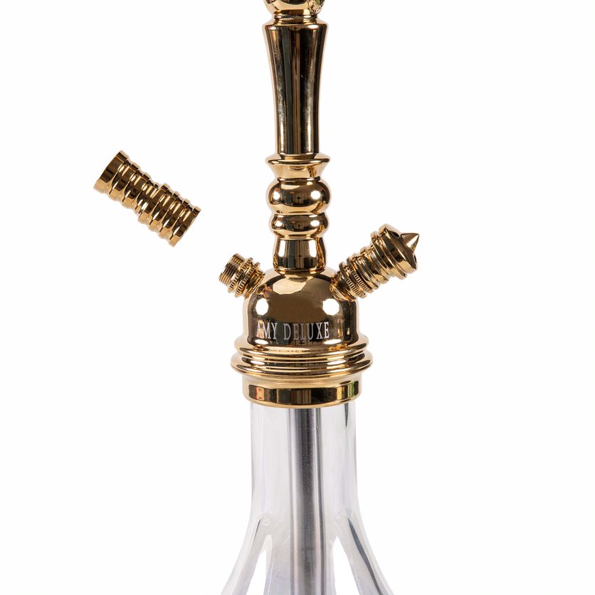 Amy Deluxe Middle Globe R 056 goud shisha compleet met accessoires, slang en tabakskop
