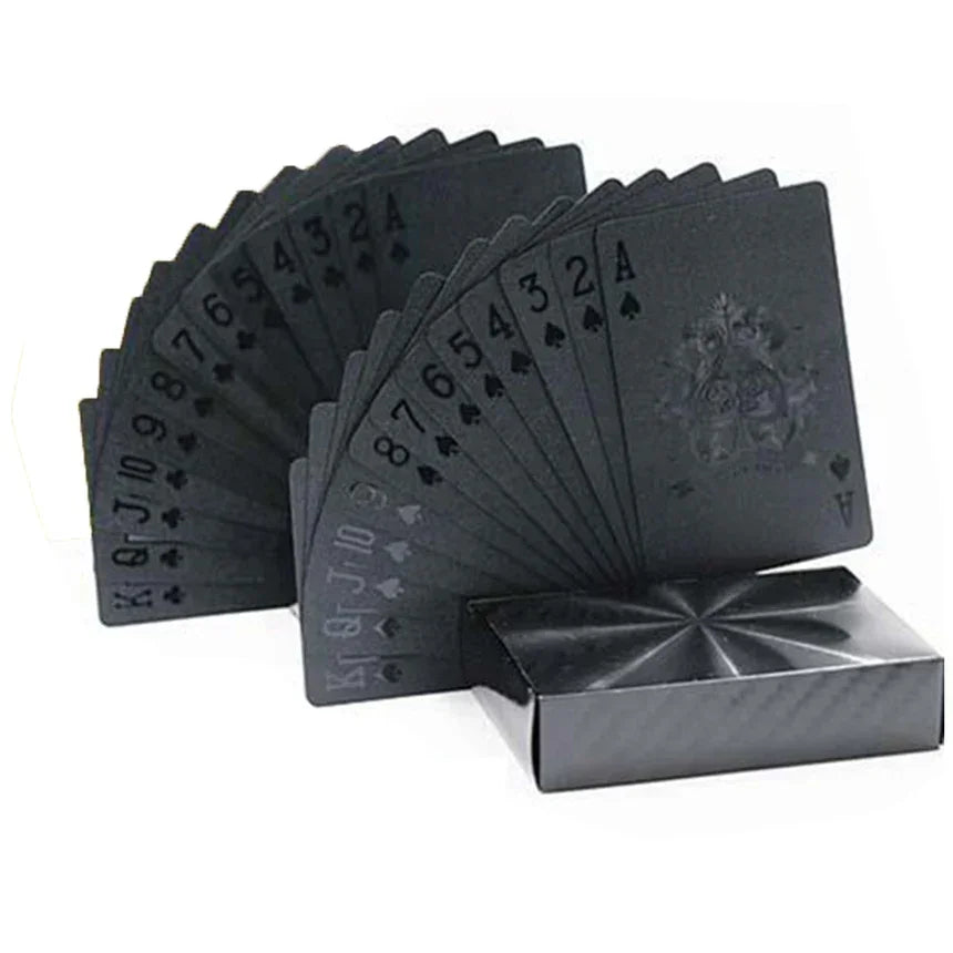 100% Plastic Speelkaarten – Zwart Diamond Design – Luxe, Waterdicht & Slijtvast – Professionele Kwaliteit - Shisha Smaak