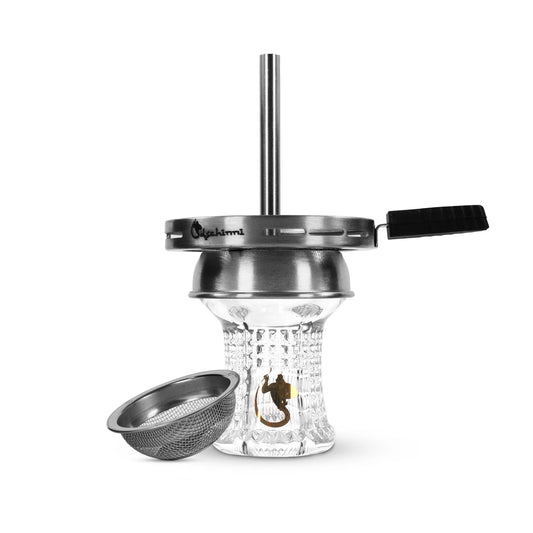 Dschinni Shisha Nero Glaskop set – Kristalglas met Seflex & Vulcan Air - Shisha Smaak