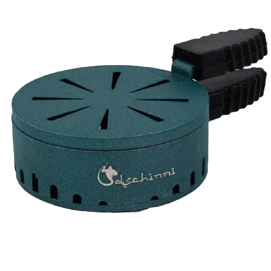 Dschinni The Crown HMD Türkis – aluminium heat management device met turquoise design, ideaal voor shisha en waterpijp.