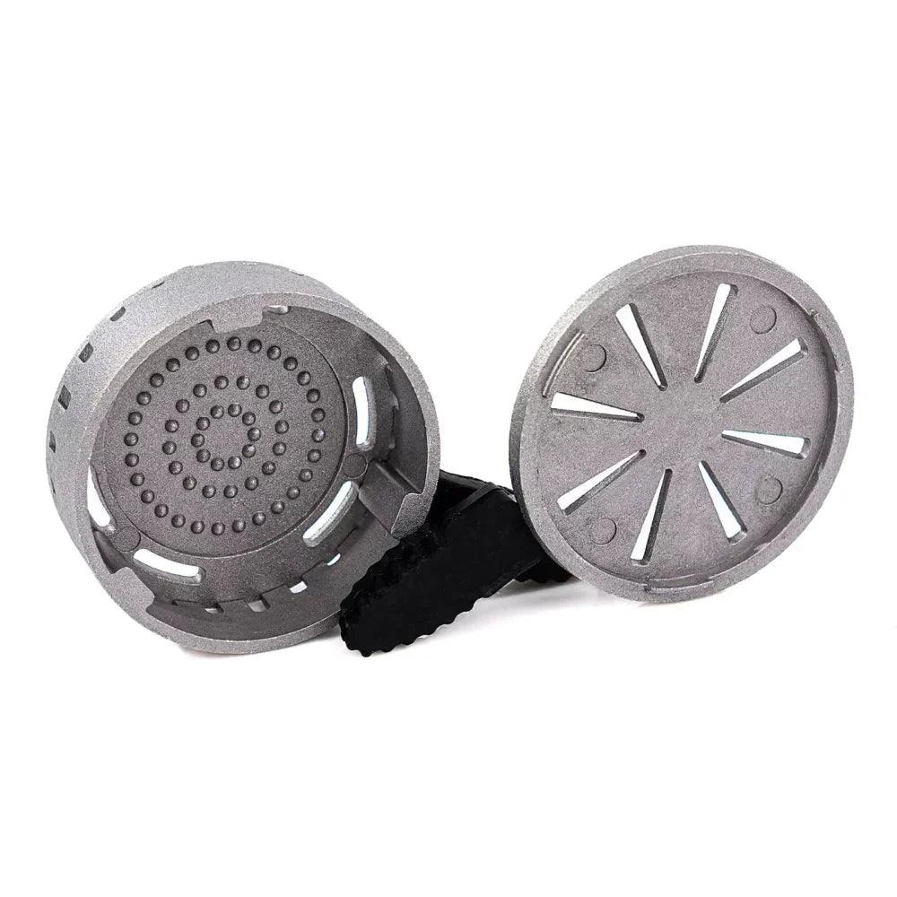 Dschinni The Crown Silver HMD – premium heat management device van aluminium voor shisha en waterpijp, veilig en eenvoudig in gebruik.