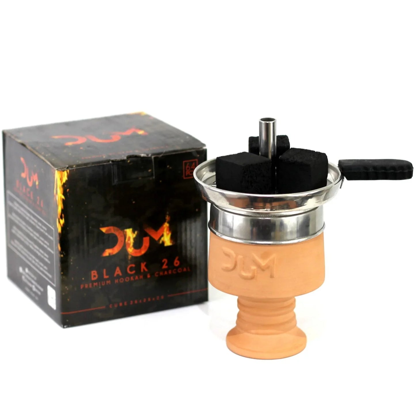 DUM Black 26 mm Kokoskolen – Geurloos, Lang Brandend | 3 KG Voordeelverpakking - Shisha Smaak
