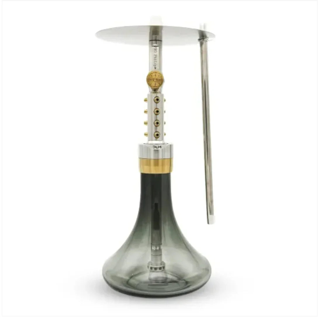 DUM Pro Phillip Golden Flame – Luxe Waterpijp met Goudkleurig Design & Stabiele Rookprestaties - Shisha Smaak