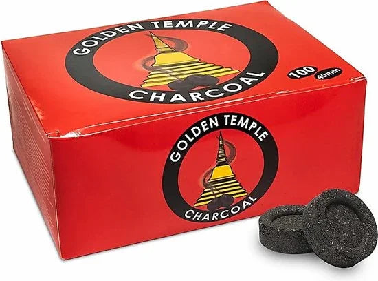 Golden Temple Houtskool Tabletten – 4cm – 100 stuks - Shisha Smaak