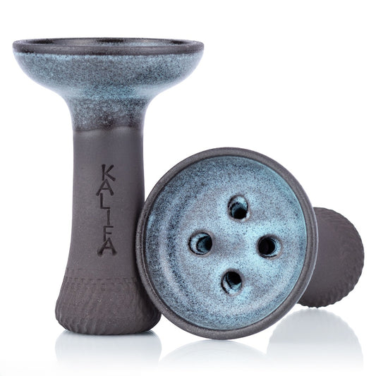 Kalifa Classic Larimar – Vortex Shisha Tabakskop in zwart-blauw design - Shisha Smaak