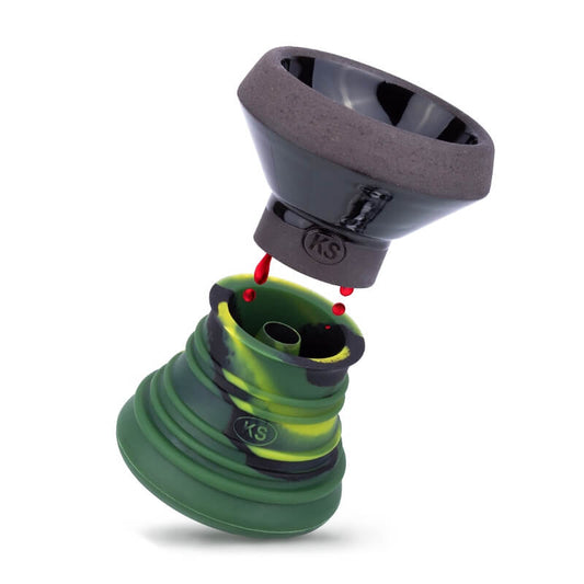 KS APPO Silko Shiny Camouflage Design – Shisha Tabakskop met Melassevanger - Shisha Smaak