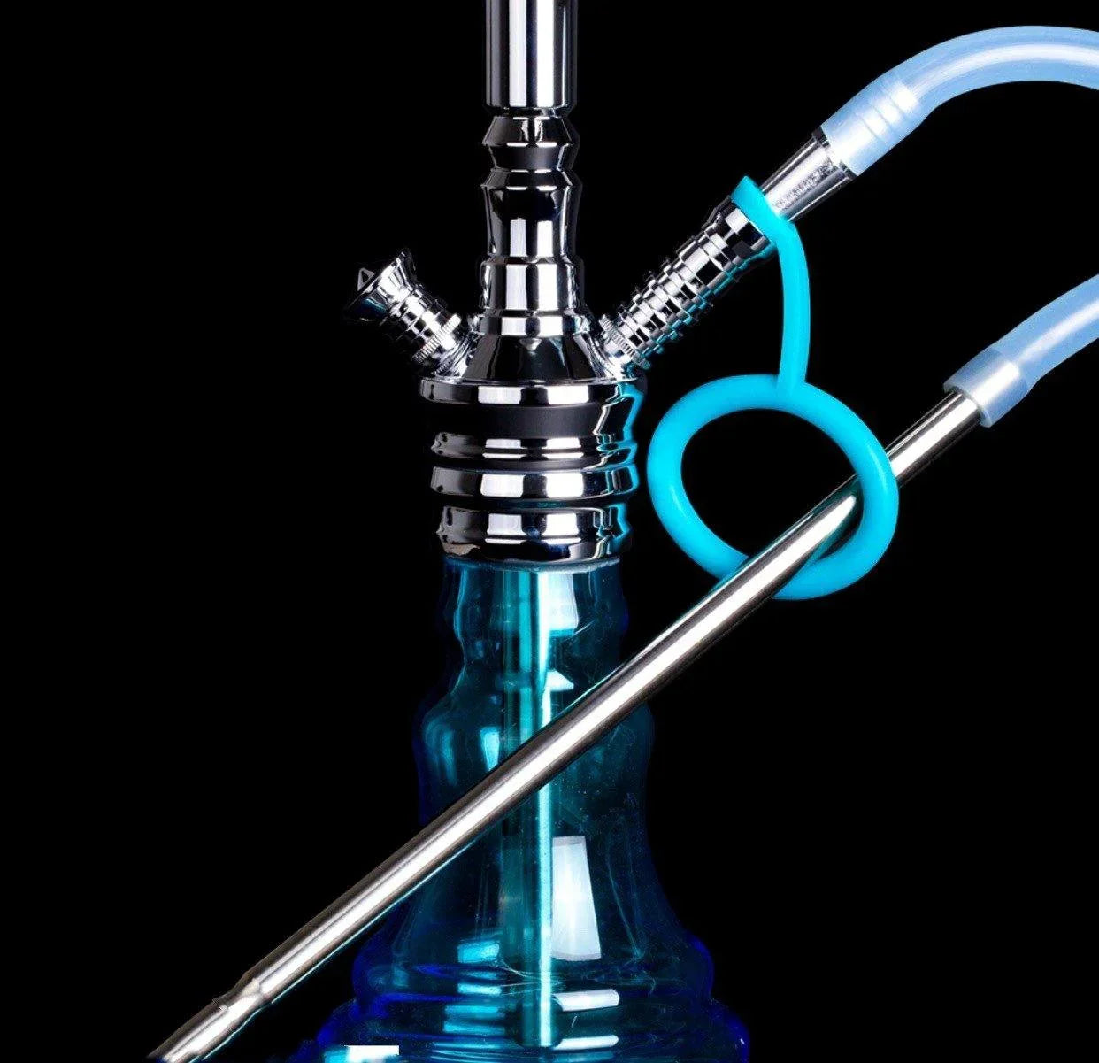 KS Tongo tabakskop blauw keramiek – stijlvolle phunnel shisha bowl met hittebestendig glazuur voor optimale waterpijp rookbeleving.