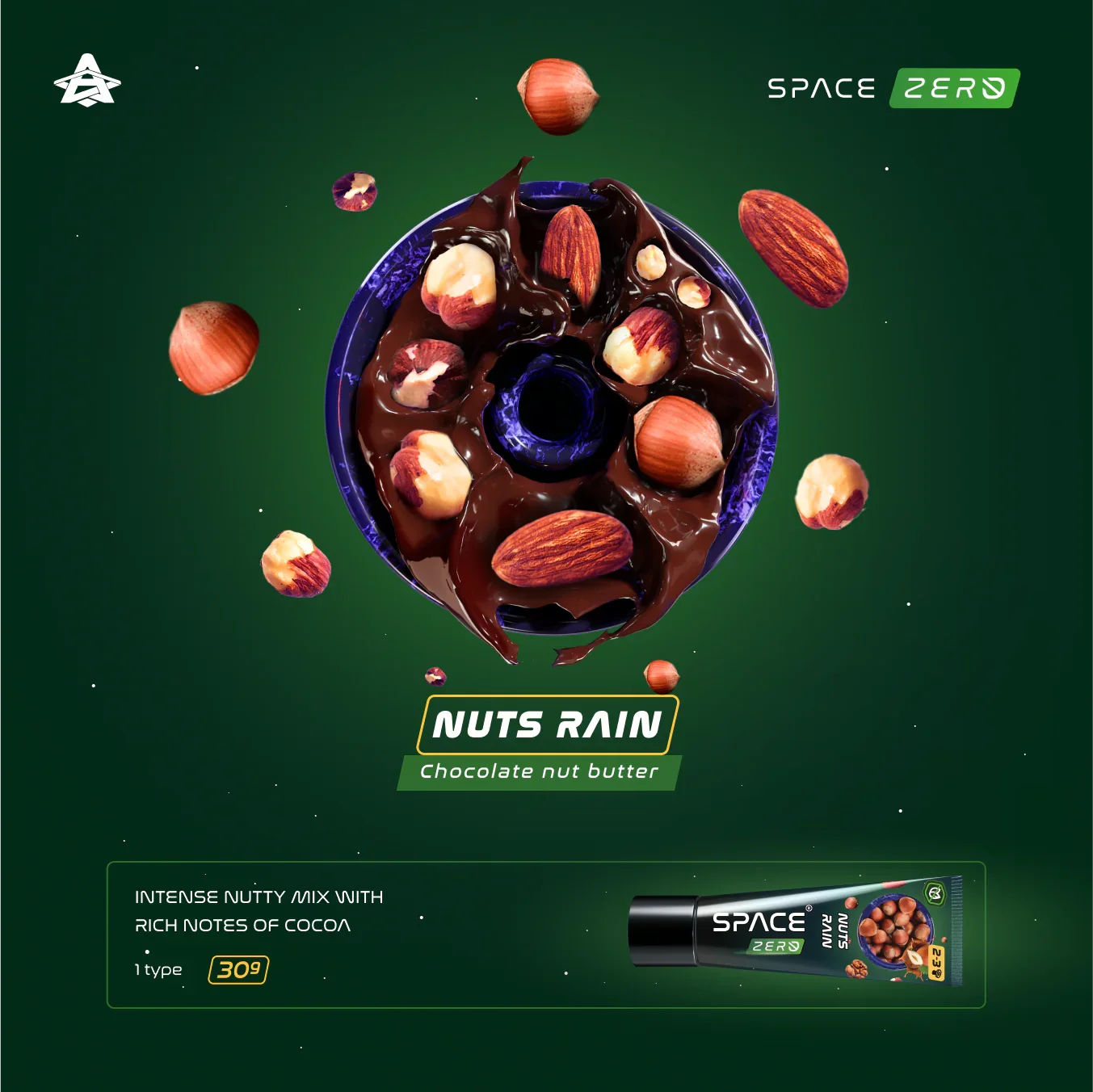 Space Smoke Nuts Rain 30gr - Shisha Smaak