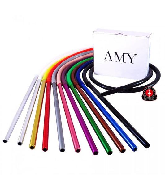 Amy Deluxe Set Siliconen Slang & Aluminium Mondstuk - Shisha Smaak