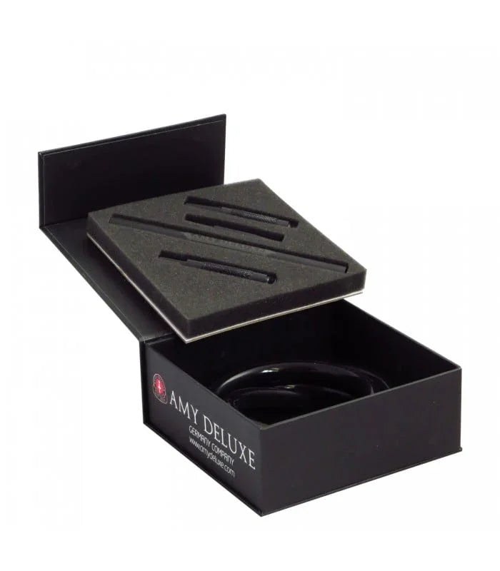 Amy Deluxe Siliconen Slang Aluminium Mondstuk S238 Zwart - Shisha Smaak