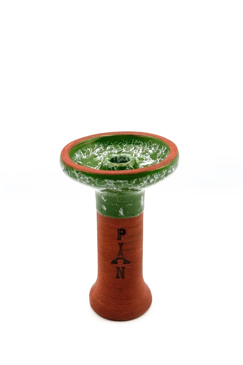 Panama phunnel tabakskop groen glanzend keramiek met premium afwerking voor shisha