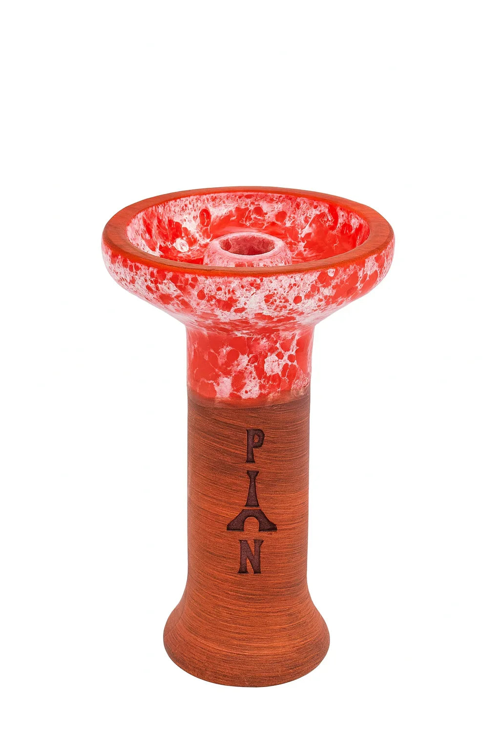 Panama phunnel tabakskop rood keramiek glanzend met premium afwerking voor shisha