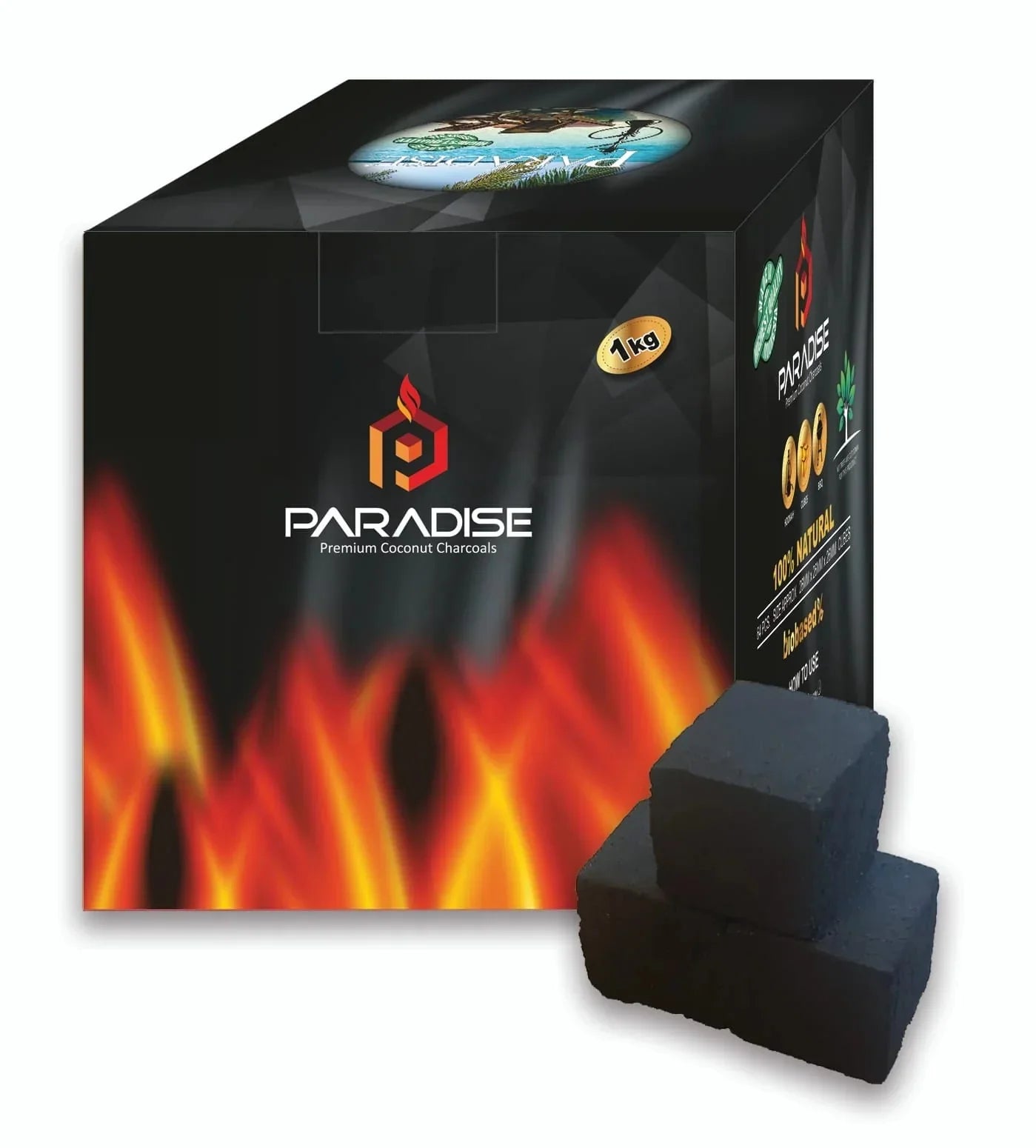 Paradise 26mm kolen 20KG - Shisha Smaak