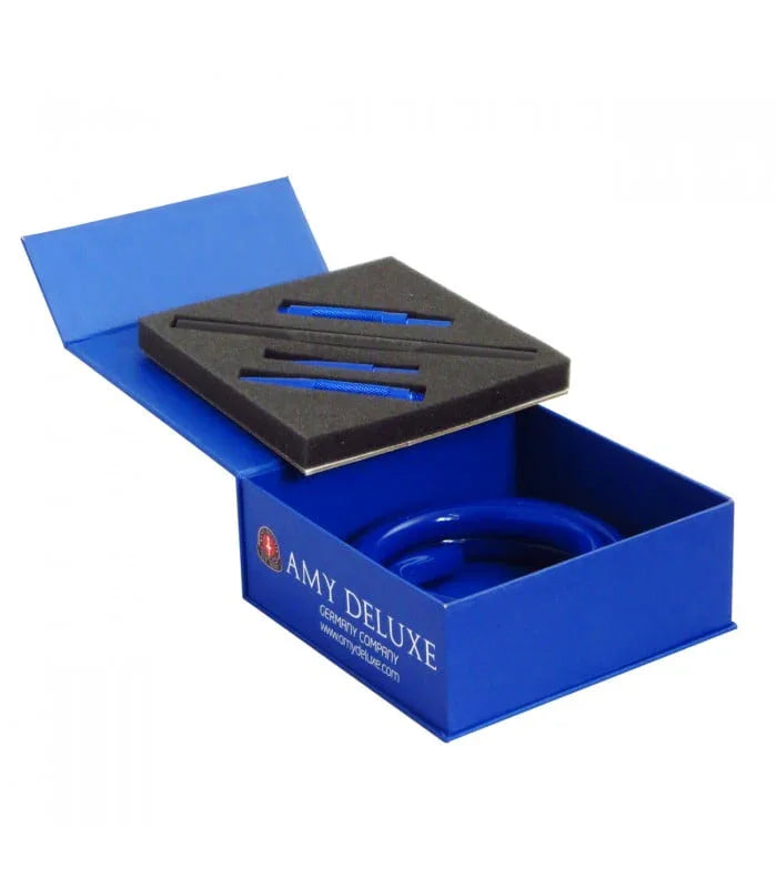 Amy Deluxe Siliconen Slang Aluminium Mondstuk S238 Blauw - Shisha Smaak