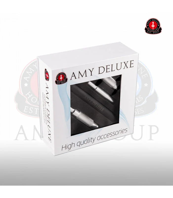 Amy Deluxe Siliconen Slang Aluminium Mondstuk S238 Wit - Shisha Smaak