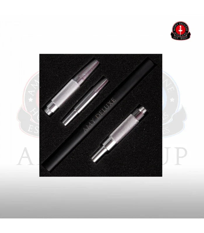 Amy Deluxe Siliconen Slang Aluminium Mondstuk S238 Wit - Shisha Smaak