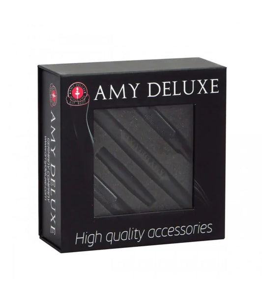 Amy Deluxe Siliconen Slang Aluminium Mondstuk S238 Zwart - Shisha Smaak