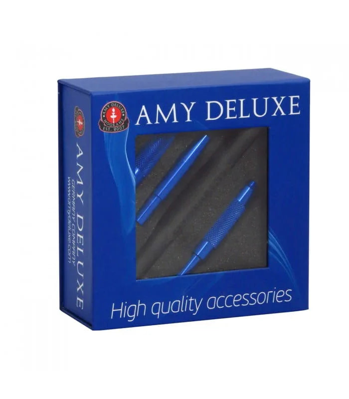 Amy Deluxe Siliconen Slang Aluminium Mondstuk S238 Blauw - Shisha Smaak