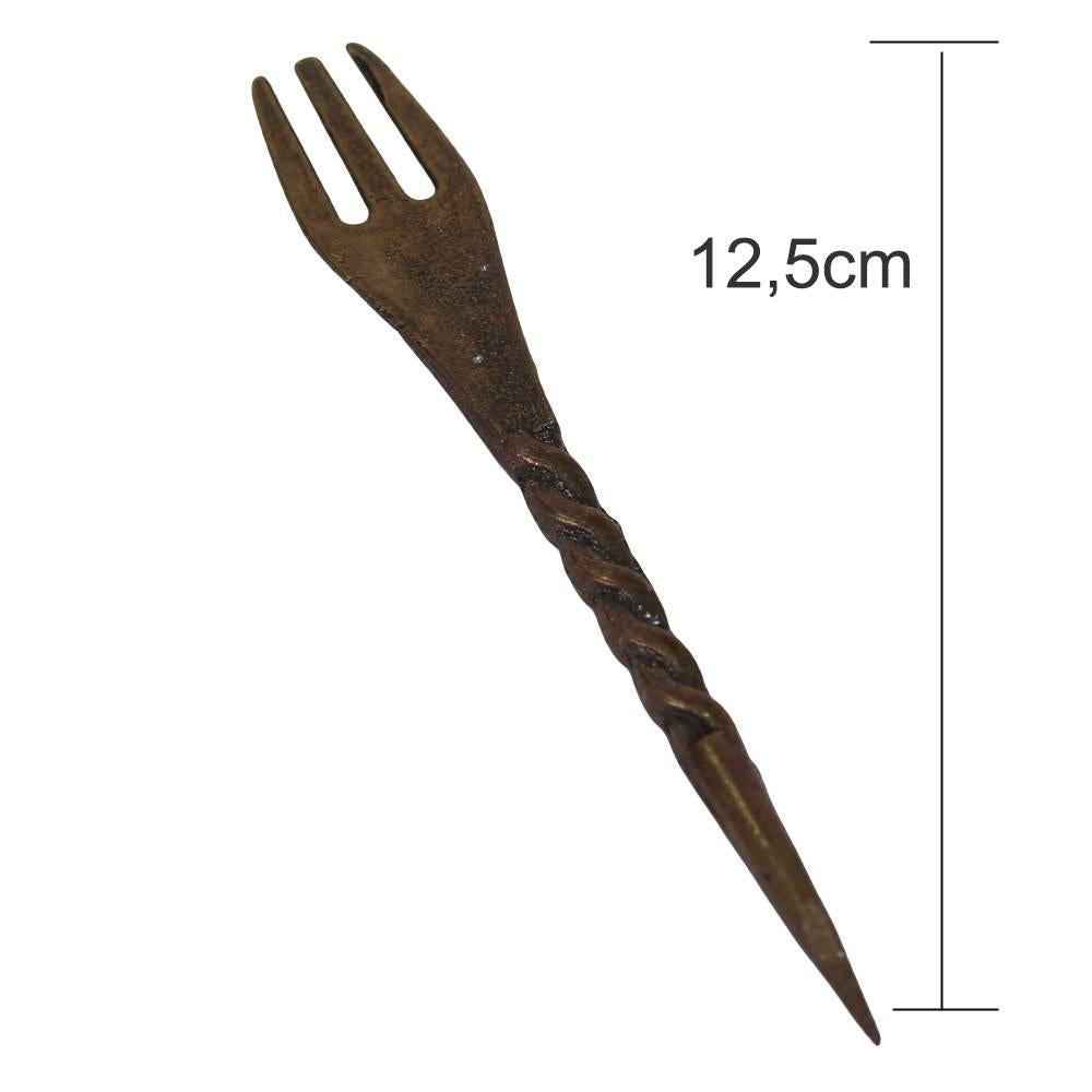 Tabaksvork en folieprikker kombi – shisha accessoire in antiek bronze, ideaal voor waterpijp tabak en folie.