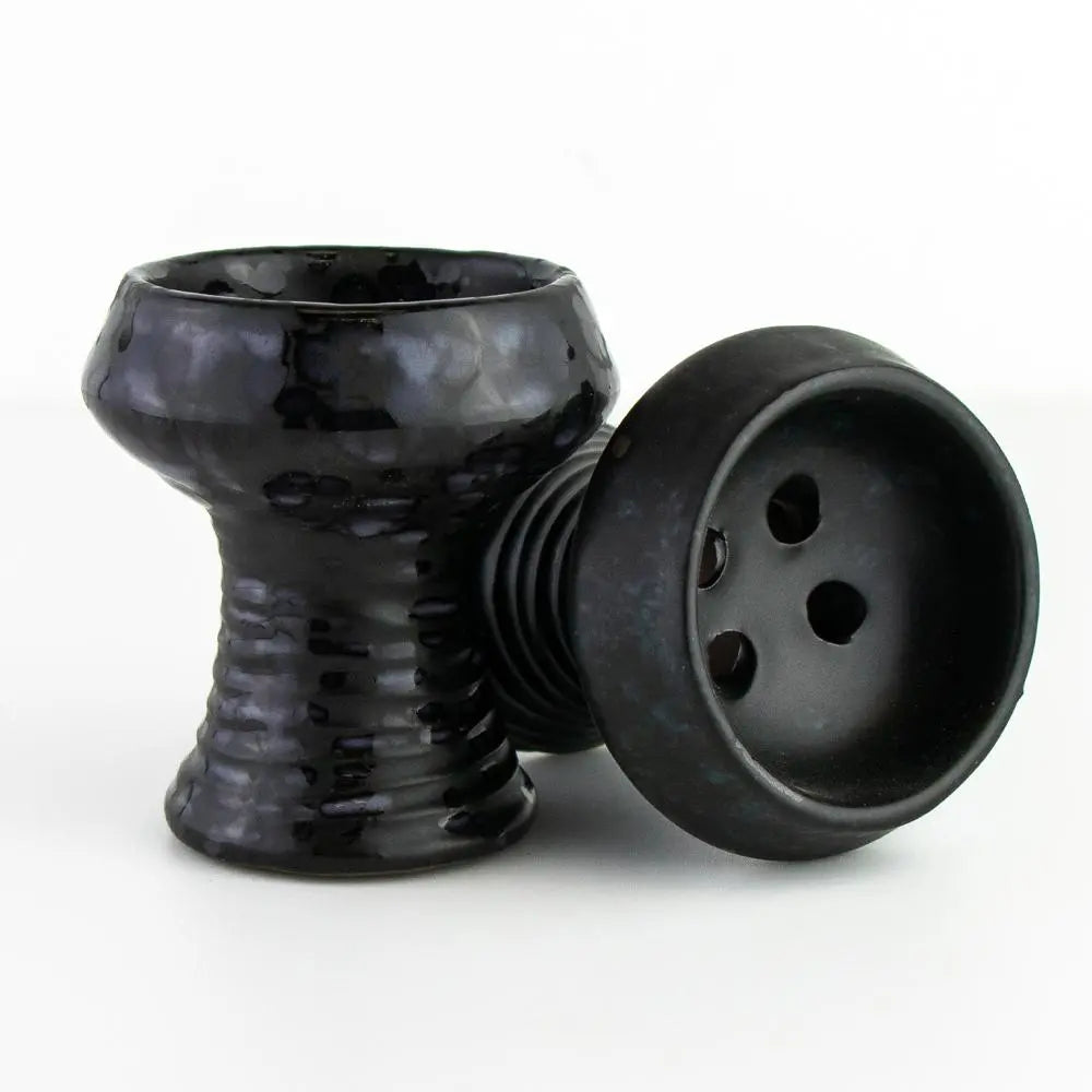 waterpijp tabakskop Compacte zwarte DUM Accordion shisha met opvouwbaar siliconen vaasje en LED-verlichting