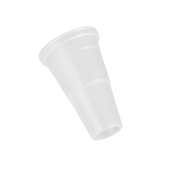 Hygienic disposable mouthpieces in various colors and sizes.