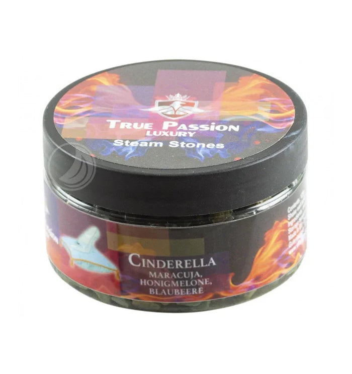 Jars of shisha flavor in different colors, all tobacco-free and without nicotine.