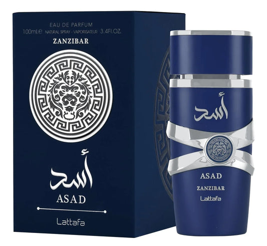 Lattafa Asad Zanzibar – Exotisch Oriëntaals Parfum met Vanille & Kruidige Toetsen - Shisha Smaak